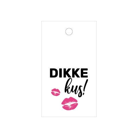Cadeaulabels - Dikke kus! - 40x70mm