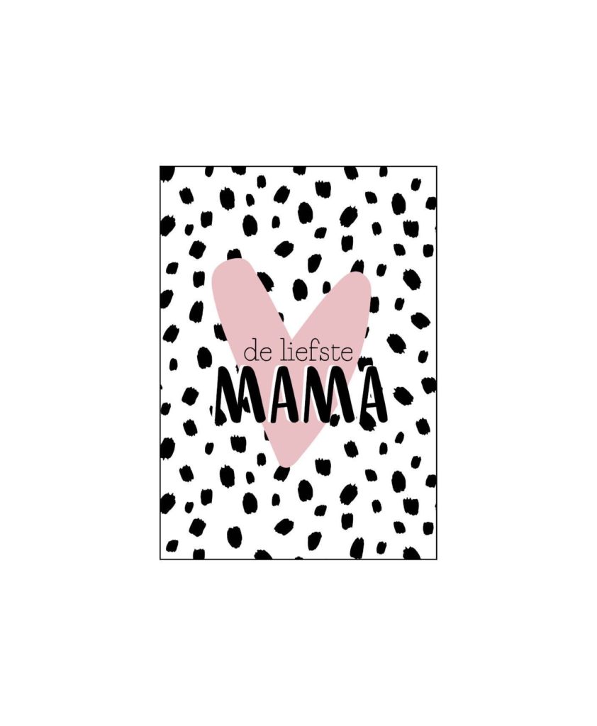 Cadeaukaart - De liefste mama - 74x105mm