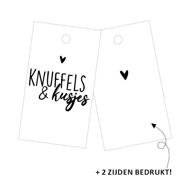 Cadeaulabel - Knuffels & Kusjes - 40x70mm