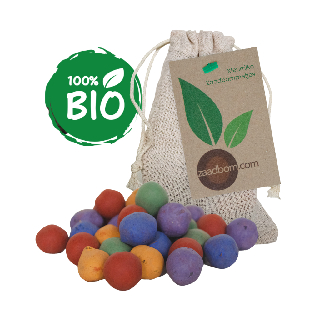30 Bunte Samenbomben im Jutebeutel