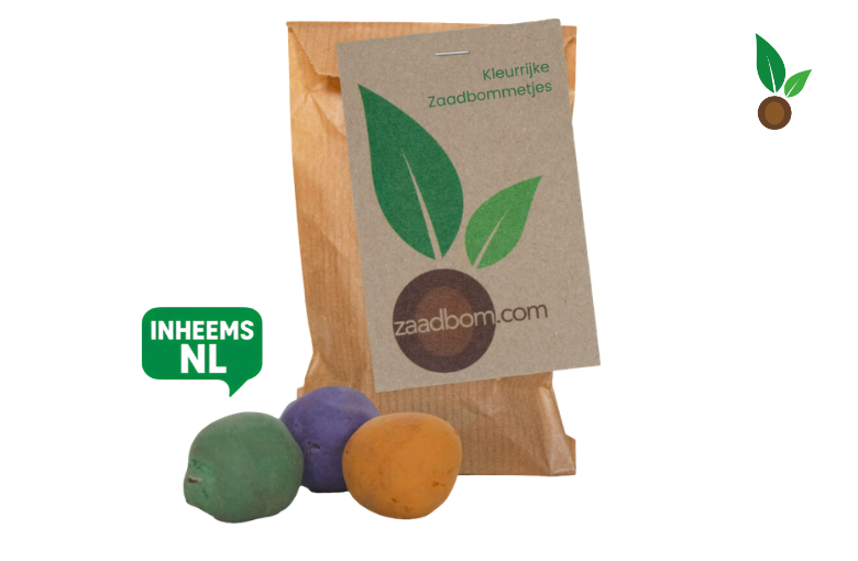 3 Kleurrijke Zaadbommetjes in zakje