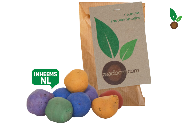 8 Kleurrijke Zaadbommetjes in zakje