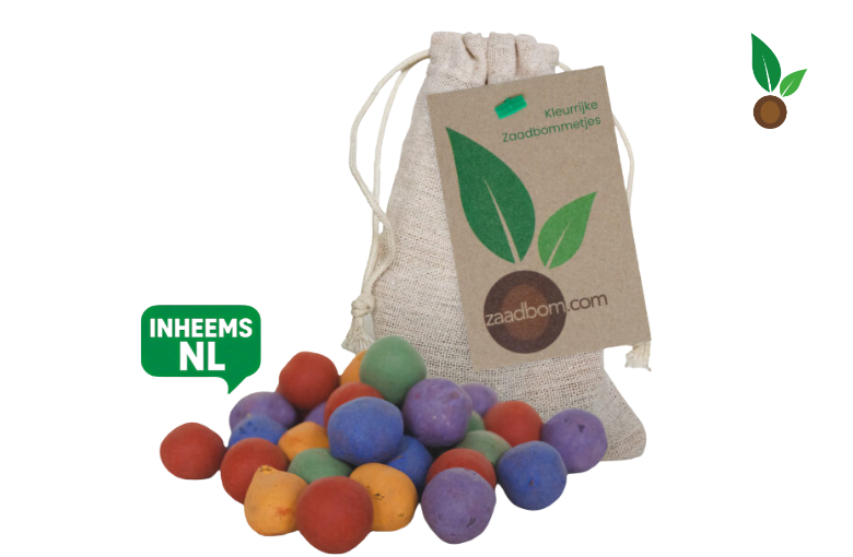 30 Kleurrijke Zaadbommetjes in zakje