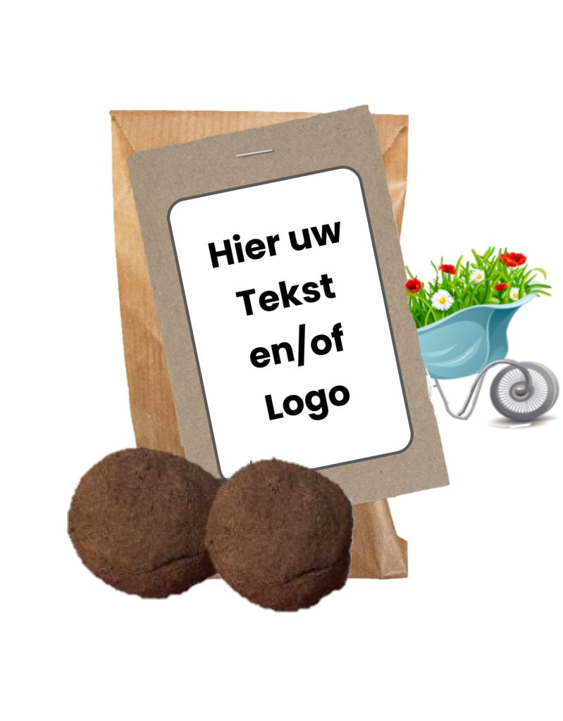 Zaadbommen Kraft zakje - Eigen Ontwerp Logo / Tekst