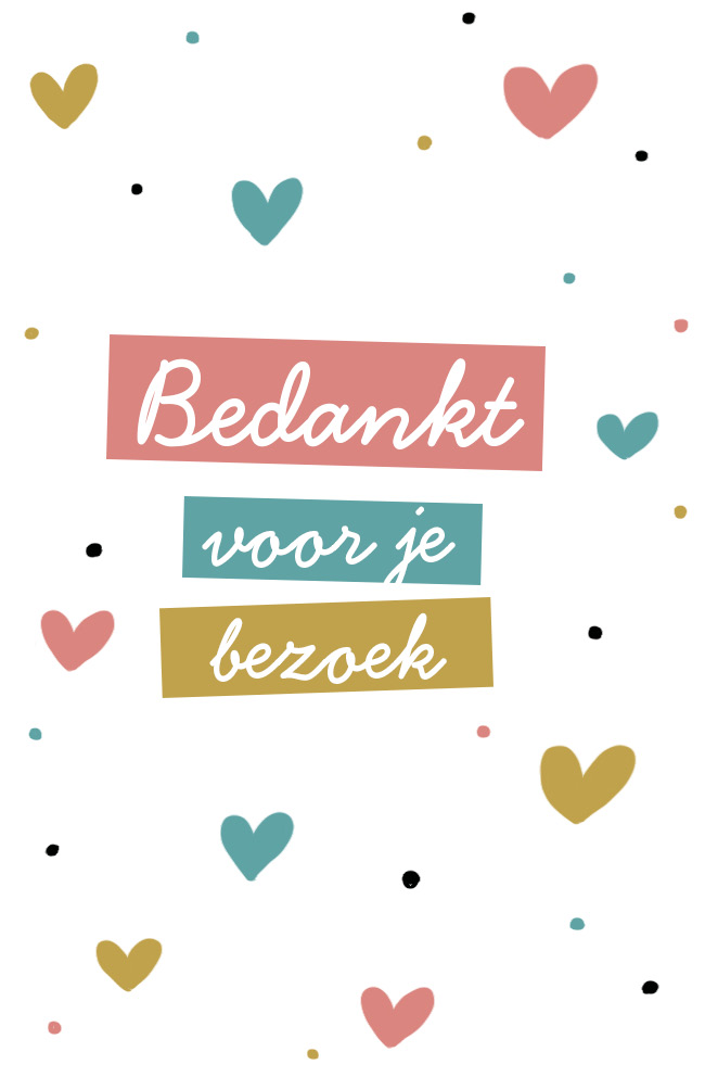 Bedankt voor je bezoek