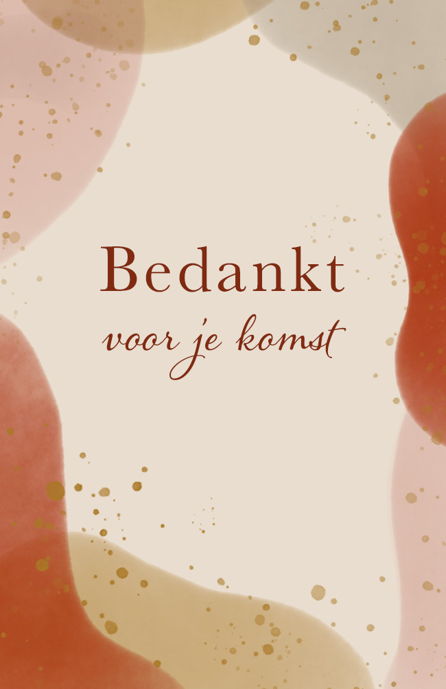 Bedankt voor je komst