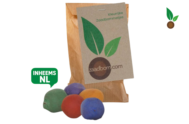 5 Kleurrijke Zaadbommetjes in zakje
