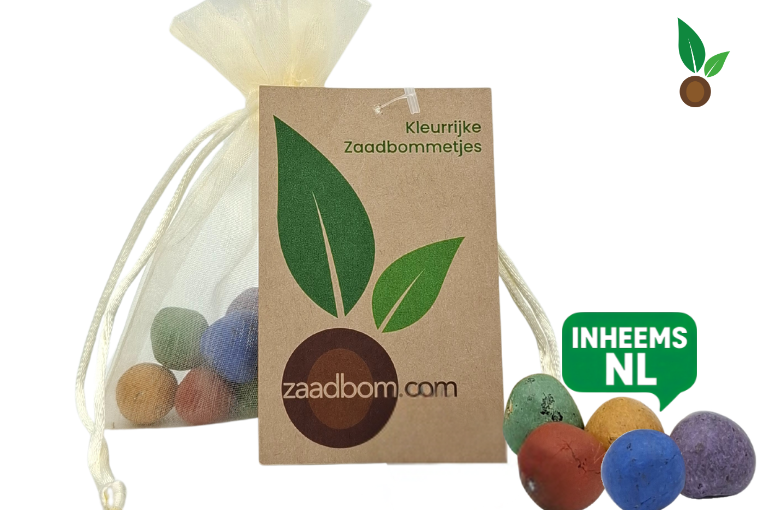 15 Kleurrijke Zaadbommetjes in Organza zakje